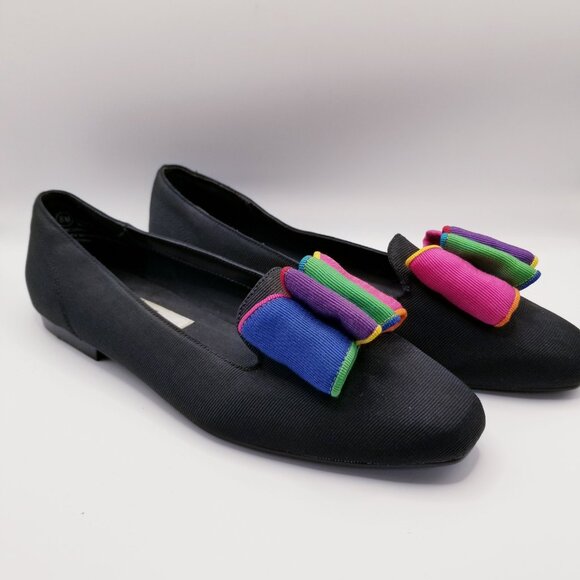 80s/90s Vintage Madeline Stuart Ribbon Bow Flats - Size 8 - Picture 3 of 8